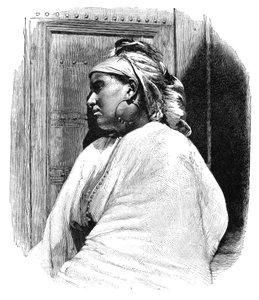 En arabisk kvinna från Tanger, Marocko, 1895.