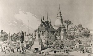 Det kambodjanska palatset på Trocadero, den universella utställningen 1900