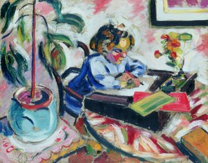 Lilla skolflicka av Henri Victor Gabriel Le Fauconnier