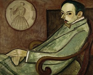 Porträtt av Pierre-Jean Jouve (1887-1976) 1909 (olja på duk)