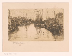 Stadskanalen av Henri Wouters (signed by artist)