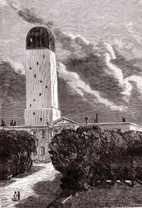 Cambridge observatorium, "Från jorden till månen" av Jules Verne