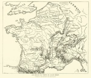Gallernas land under Julius Caesars tid (gravyr)