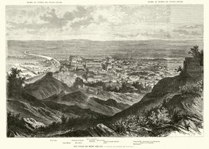 Rom sett från Caelian Hill på Julius Caesars tid (gravyr)