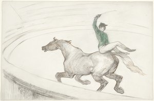 At the Circus: Jockey (Au cirque: Jockey) av Henri de Toulouse Lautrec