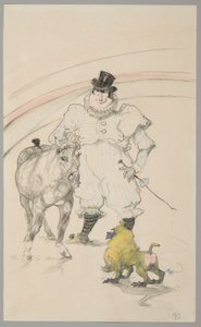 På cirkus: Dresserad ponny och babian av Henri de Toulouse-Lautrec