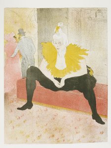 De: Sittande clowninna av Henri de Toulouse-Lautrec