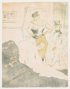 Elles: Kvinna i korsett av Henri de Toulouse-Lautrec