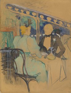 Trendiga människor på Les Ambassadeurs (På Les Ambassadeurs: Trendiga människor) av Henri de Toulouse-Lautrec
