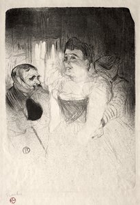 Judic in the Loge av Henri de Toulouse-Lautrec