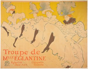 Mademoiselle Eglantines teatergrupp av Henri de Toulouse-Lautrec
