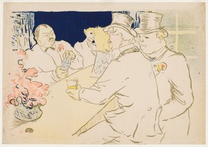 Den irländska och amerikanska baren, Rue Royale av Henri de Toulouse-Lautrec