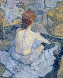 Kvinna vid hennes toalett av Henri de Toulouse Lautrec