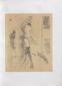 Yvette Guilbert-Engelska serien: On the Stage av Henri de Toulouse-Lautrec