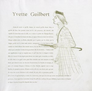 Yvette Guilbert-French Series: Nr 1 av Henri de Toulouse-Lautrec