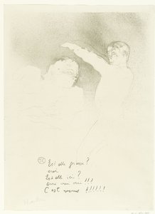 Portret van Marcelle Lender i Albert Brasseur vid sorten Hos Varietys Mademoiselle Lender and Brasseur