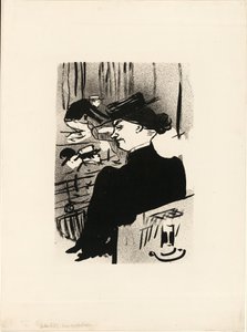 En åskådare, från Le Café-Concert av Henri de Toulouse Lautrec