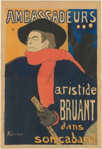 Ambassadörer: Aristide Bruant av Henri de Toulouse Lautrec