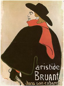 Aristide Bruant i hans kabaret, affisch, 1893