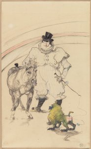På Cirkus: Tränad ponny och babian av Henri de Toulouse Lautrec