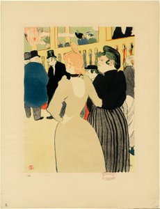 På Moulin Rouge, La Goulue och hennes syster av Henri de Toulouse Lautrec