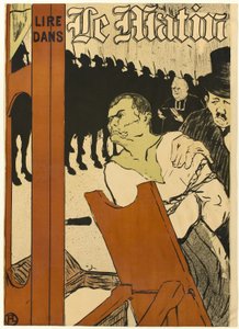 Vid foten av byggnadsställningen av Henri de Toulouse Lautrec