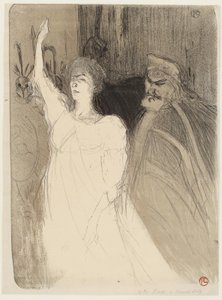 Bartet och Mounet-Sully, i Antigone av Henri de Toulouse Lautrec
