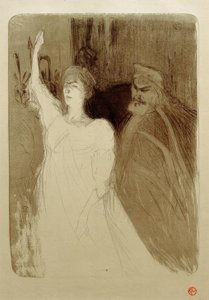 Bartet och Mounet-Sully, i Antigone av Henri de Toulouse Lautrec