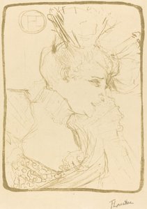 Byst av Mlle. Marcelle Lender (Mlle. Marcelle Lender, en byst) av Henri de Toulouse Lautrec