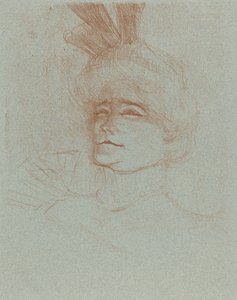 Byst av Mlle. Marcelle Lender, vände tre fjärdedelar Mlle. Marcelle Lender a Bust..., 1898. av Henri de Toulouse Lautrec