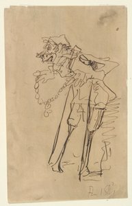 Karikatyr av en soldat som håller en dekoration av Henri de Toulouse Lautrec