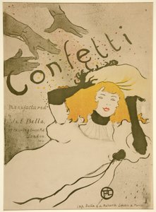 Konfetti, pub. 1894 (färg litho) av Henri de Toulouse Lautrec