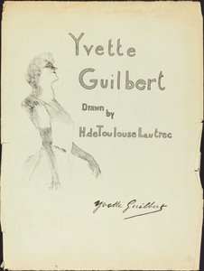 Omslag, Yvette Guilbert av Henri de Toulouse Lautrec