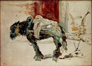 Draghäst till Celeyran. Målning av Henri de Toulouse-Lautrec av Henri de Toulouse Lautrec