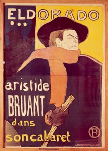 Eldorado, Aristide Bruant i sin kabaré (Eldorado, Artistide Bruant på sin nattklubb) av Henri de Toulouse Lautrec