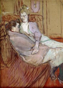 Studie för The Two Friends av Henri de Toulouse Lautrec