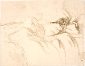 Liggande kvinna, väckarklocka av Henri de Toulouse Lautrec