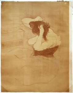 Kvinna kammar sitt hår, Frisyren av Henri de Toulouse Lautrec