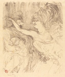 Guy och Mealy i "Paris qui marche" (Guy och Mealy i "Paris qui marche") av Henri de Toulouse Lautrec