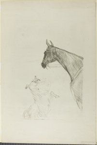 Häst och Collie av Henri de Toulouse Lautrec