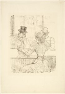 I Picton Bar (American Bar), rue Scribe av Henri de Toulouse Lautrec