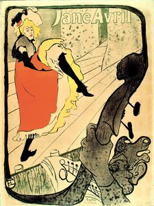 Jane Avril, 1893., 1893. av Henri de Toulouse Lautrec