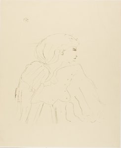 Jane Hading, från Thirteen Lithographs av Henri de Toulouse Lautrec