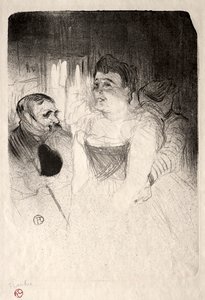Judic in the Loge av Henri de Toulouse Lautrec