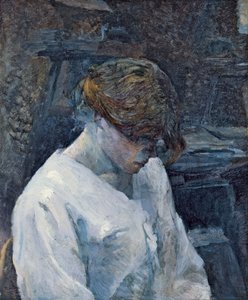 La Rousse in einer weißen Bluse von Henri de Toulouse-Lautrec