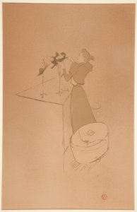 La modiste, Ren?e Vert (The Milliner, Ren?e Vert) av Henri de Toulouse Lautrec