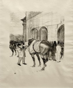 Die Pferderennbahn von Henri de Toulouse Lautrec