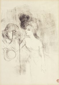 Lämnar teatern, 1896 av Henri de Toulouse Lautrec