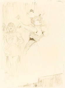 Lender Dancing the Bolero in Chilperic Lender Dancing the Bolero-steget i Chilperic, 1895. av Henri de Toulouse Lautrec