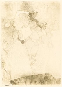 Långivare från baksidan Dancing the Bolero i "Chilperic" av Henri de Toulouse Lautrec